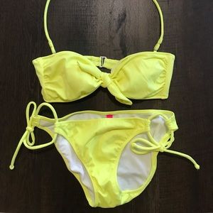 Victoria’s Secret Yellow Bandeau Bikini Size XS